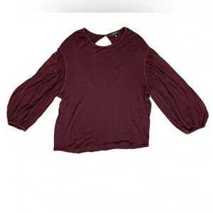Aritzia Babaton Blouse Top Burgundy XS business casual whimsigoth office
